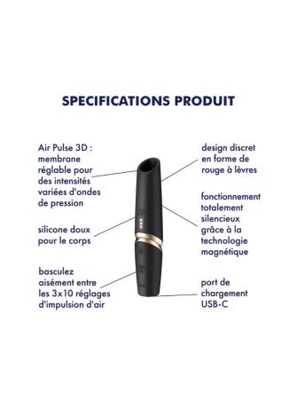 Stimulateur clitoridien de voyage Perfect Kiss Satisfyer - CC597872